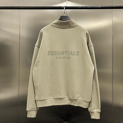 ESSENTIALS Half Zip Logo Sweatshirt