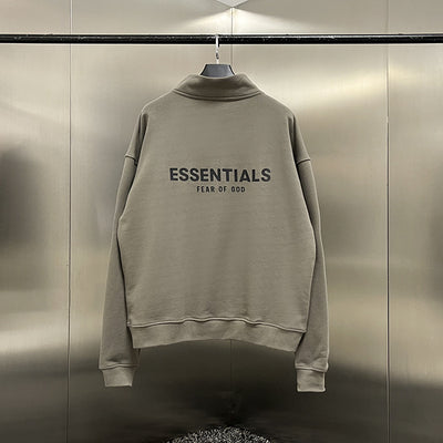 ESSENTIALS Half Zip Logo Sweatshirt